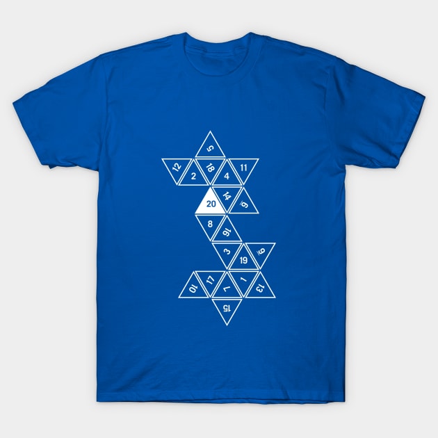 Unrolled D20 T-Shirt by ClarkStreetPress